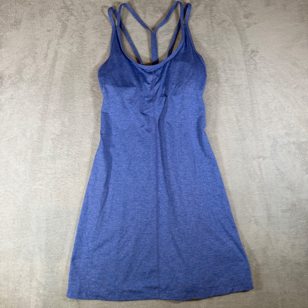 Patagonia Morning Glory Dress Blue Heather Strappy Shelf Bra Athletic Mini Small